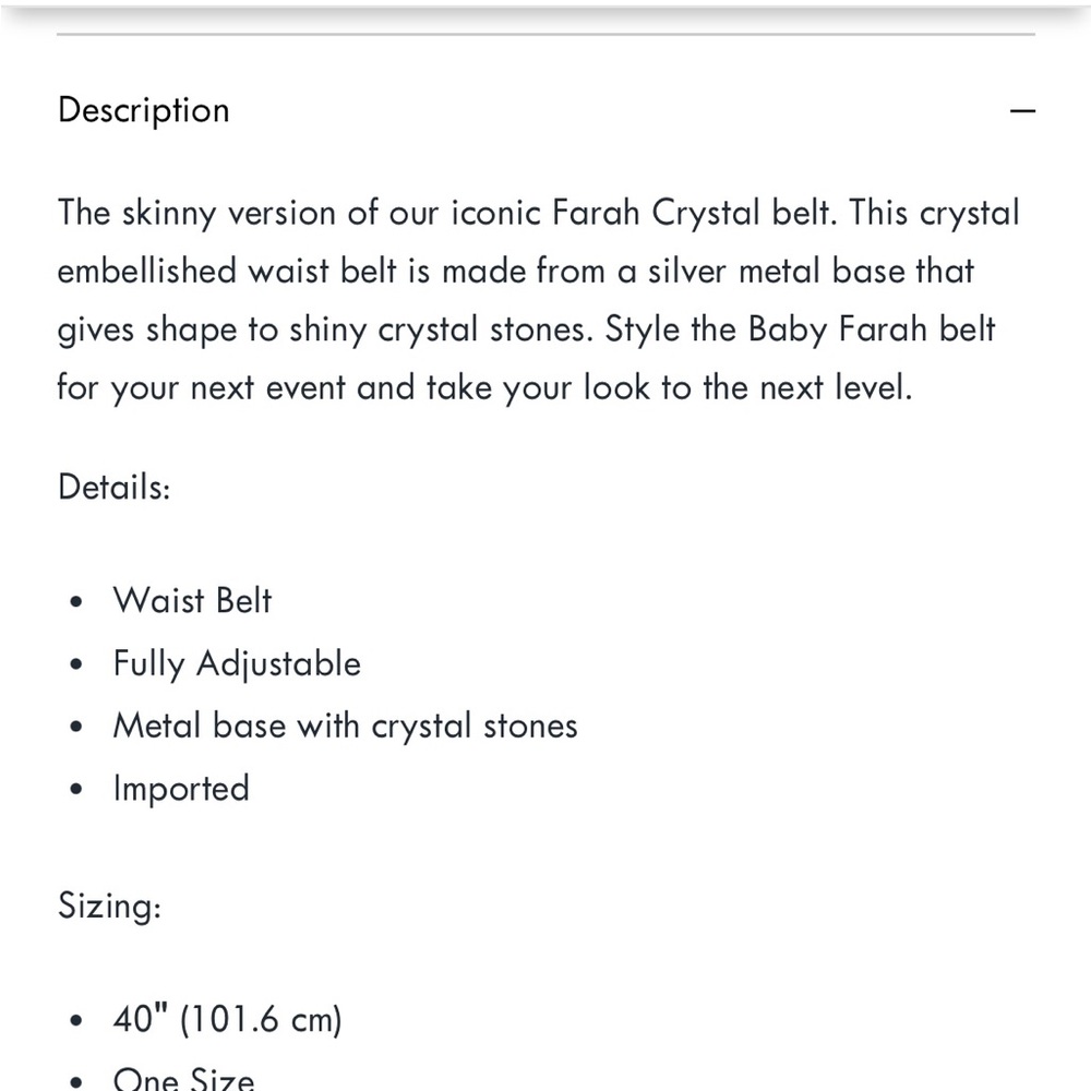 B-Low the Belt Baby Farah Crystal Belt Limited Edition *RARE* - Picture 8 of 11